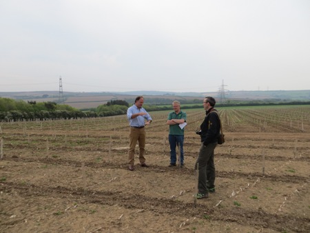 Owner Hugh Davis and judges discuss Treworder Barton plantings WEB