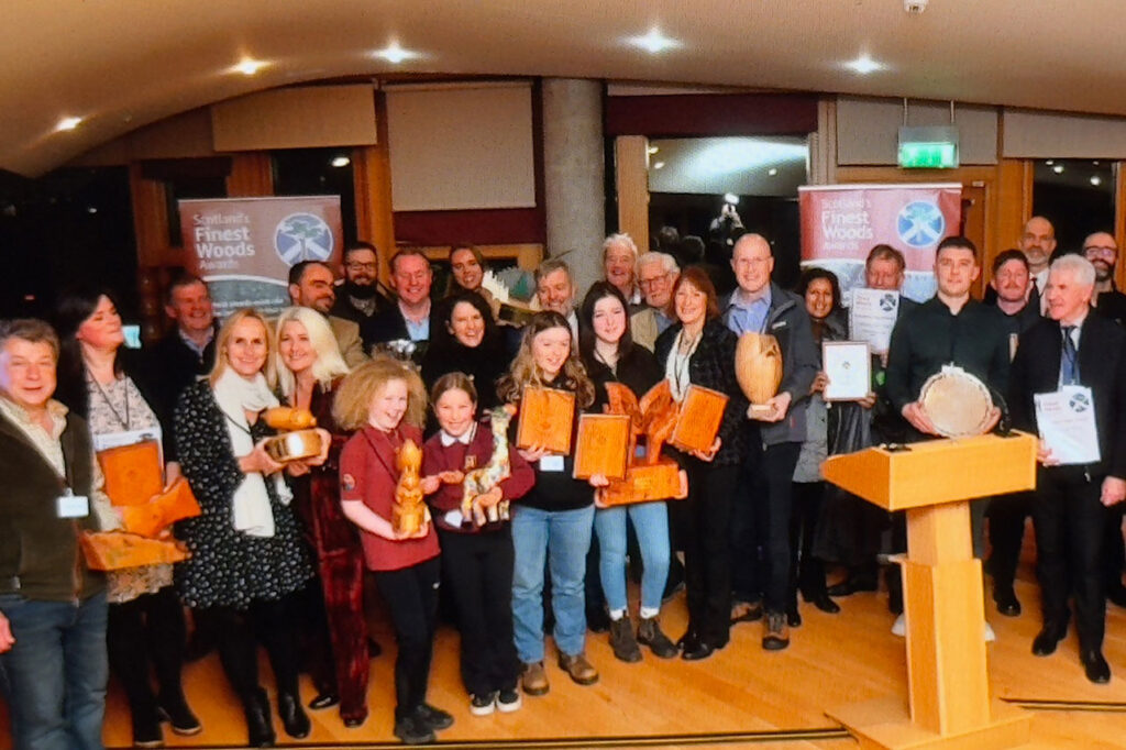 A selection of winning and highly commended recipients of the Scotland's Finest Woods Awards 2025.